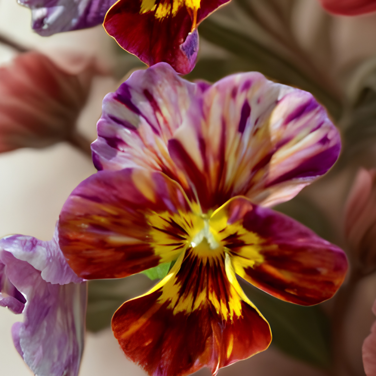 Viola cornuta ‘Brush Strokes’ - Pensées