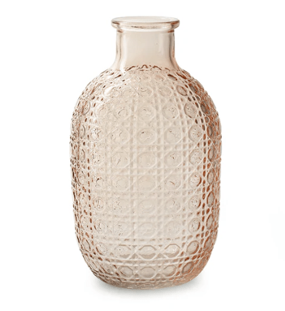 Glazen vaas 'Chrisje' – elegante roze vaas van 20 cm hoog - Tuinkabouter Chrisje