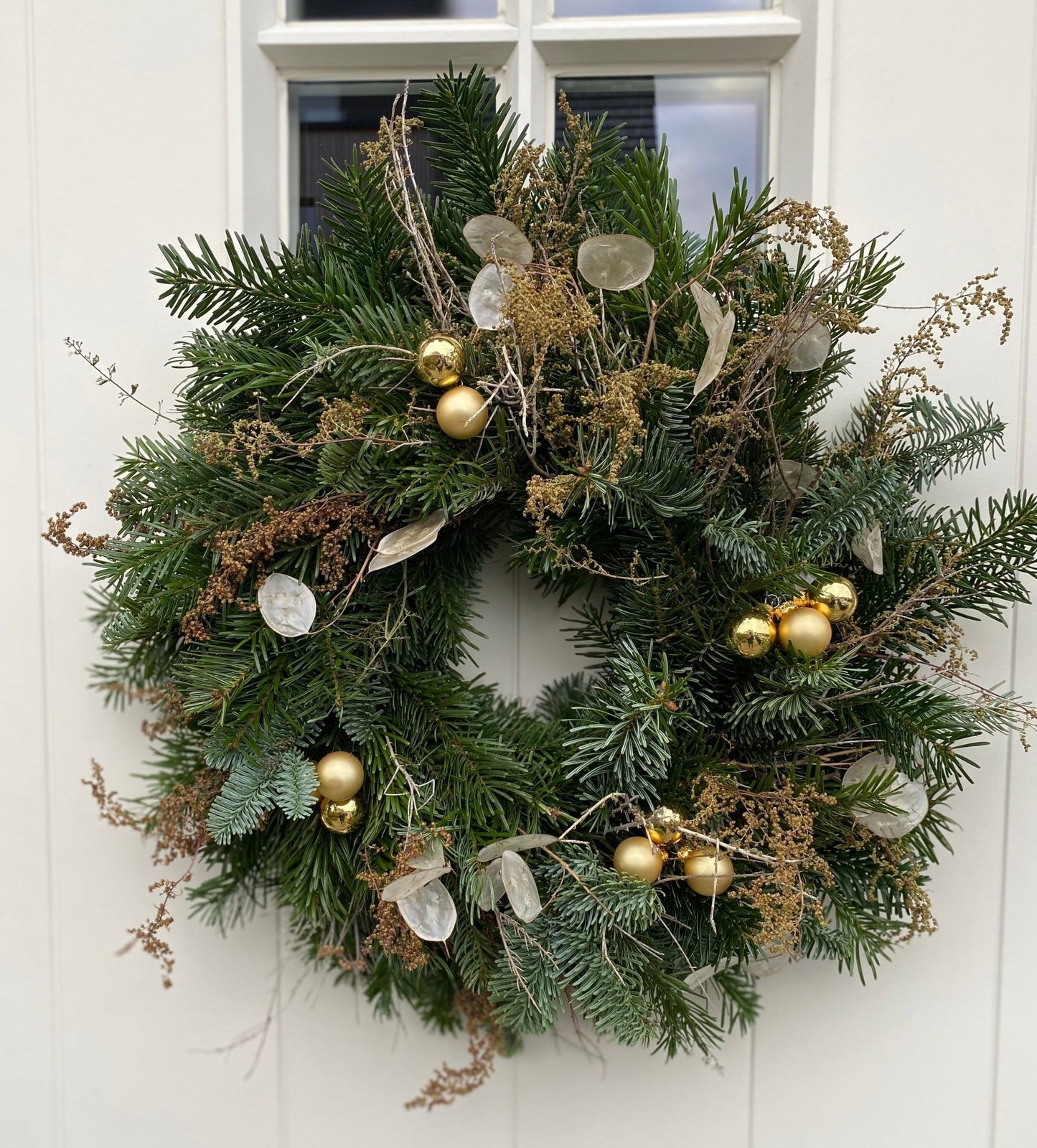 Kerstkrans Goud - handgemaakt door Tuinkabouter Chrisje - Tuinkabouter Chrisje