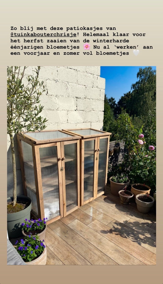 Kweekkas Patiokas - 3 schappen - Tuinkabouter Chrisje