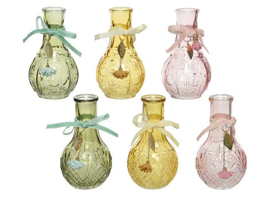 Vaasje met hangertje H.11.5cm . - Tuinkabouter Chrisje